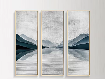 landscape painting 3d model