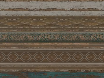 Retro brown green wood grain veneer background wall texture (ID:ffaeh193496)
