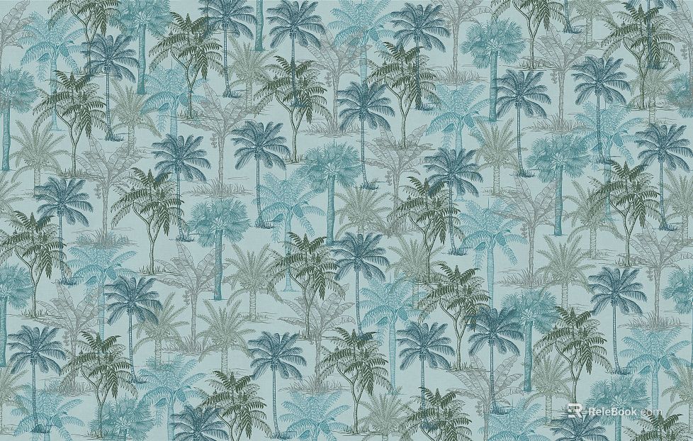 Modern Plant Pattern Wallpaper texture