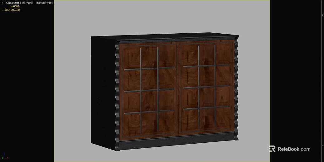 Retro Dark Brown Walnut Hallway Locker texture