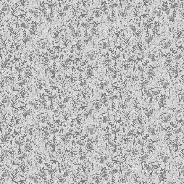 American Style Light Luxury Cold Grey Floral Wall Cloth texture