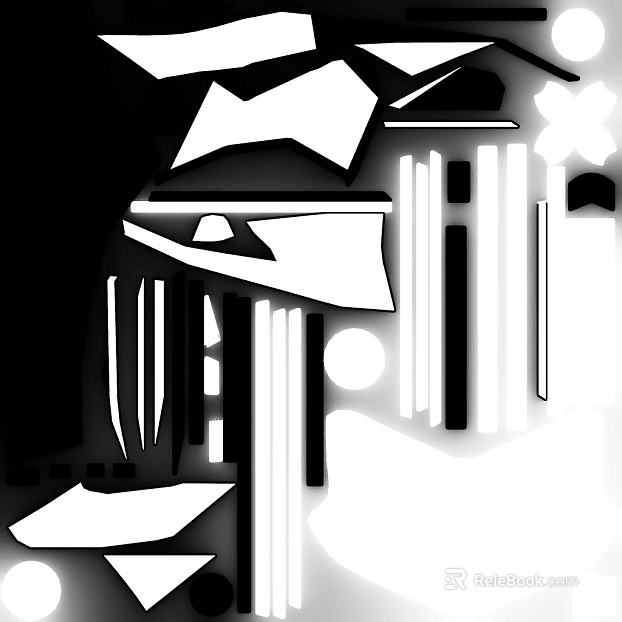 Black and white abstract geometric decorative painting texture