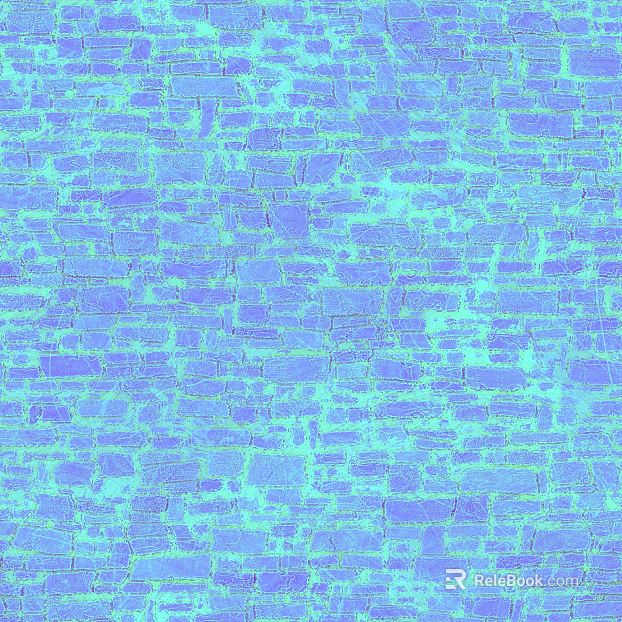 Blue-green artistic brick wall indoor background texture