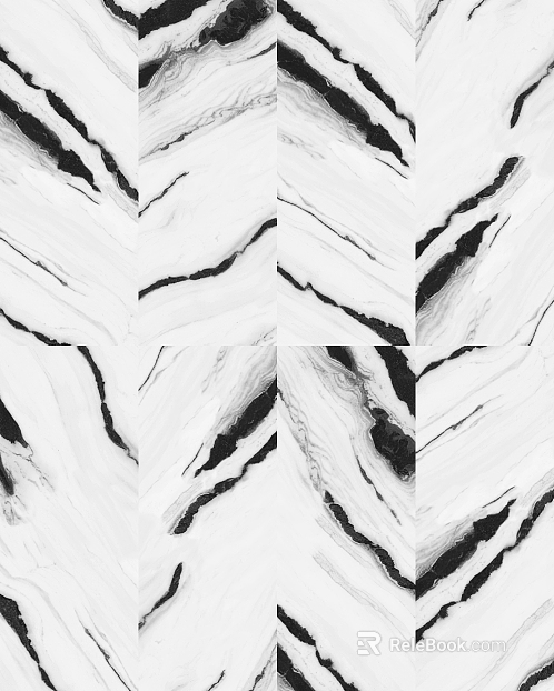 Running water pattern marble stone black and white texture