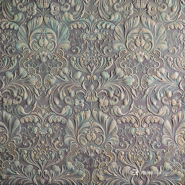 Relief Green Plant Sculpture texture