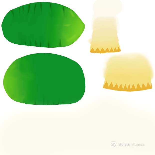 Illustration style green pillow cushion texture