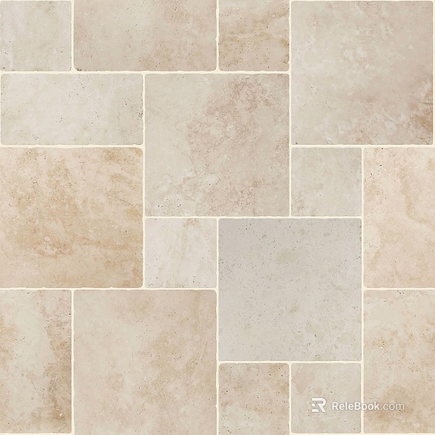 French-style mosaic lime stone antique brick texture