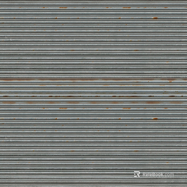 Rolling shutter door metal texture