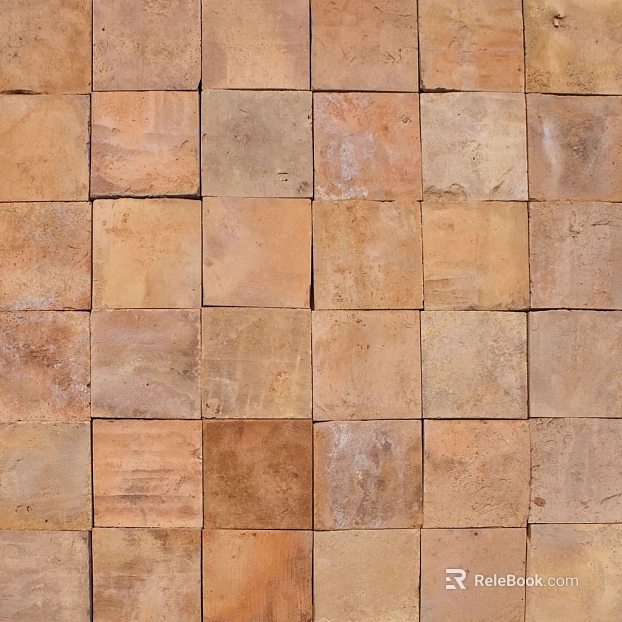 Warm brown and red antique brick indoor floor texture