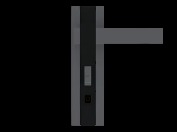 Silver gray metal fingerprint door lock 3d model