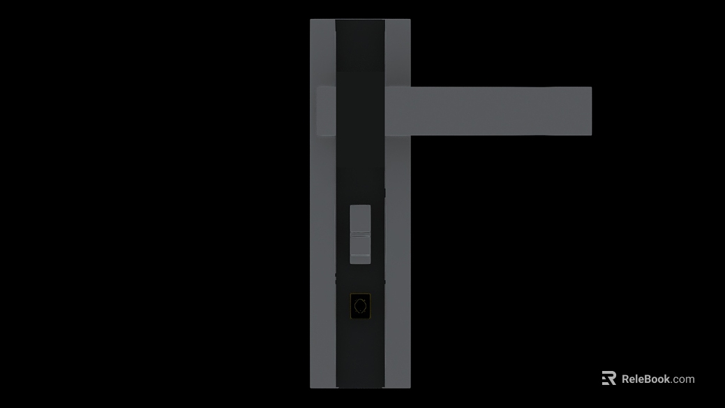 Silver gray metal fingerprint door lock texture