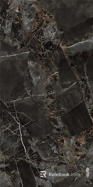 Black Gold Marble Rock Slab texture