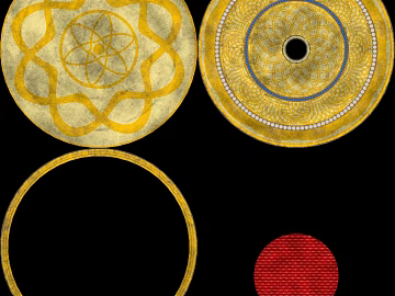 Retro Gold Magic Emblem Map texture (ID:ffaeh799236)