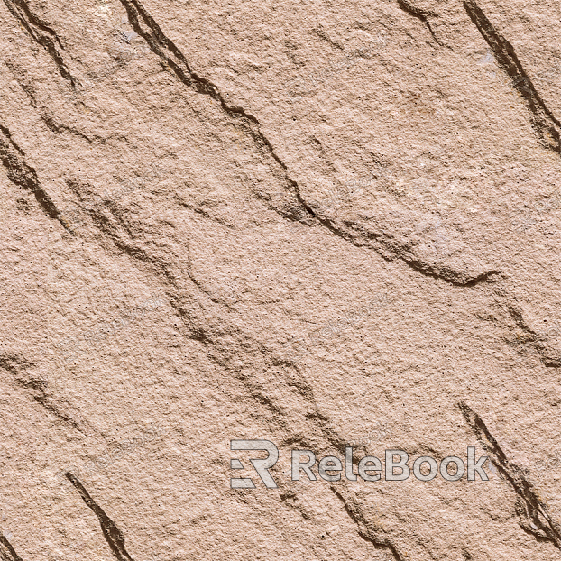 A coarse, gray stone texture with prominent, irregular cracks and crevices, resembling weathered rock surfaces, offering a rustic and natural aesthetic.