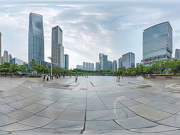 City Outdoor Square Skyline Panoramic HDR texture (ID:ffach791805)