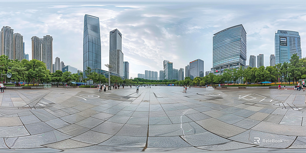 City Outdoor Square Skyline Panoramic HDR texture