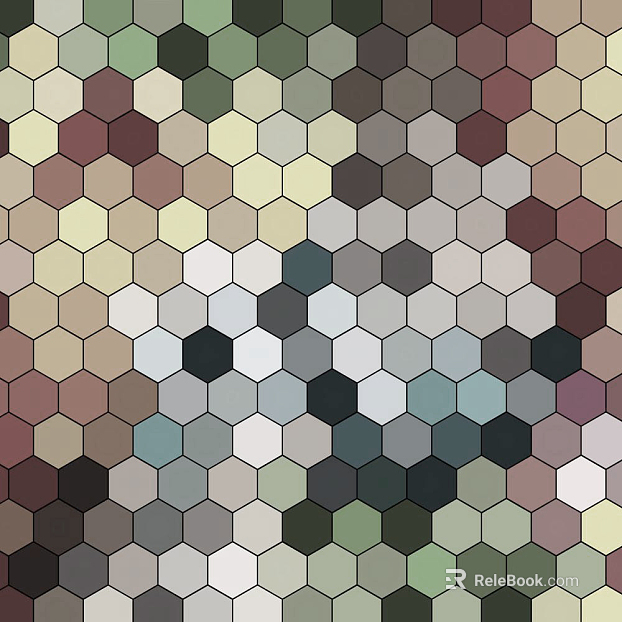 Hexagonal brick hexagonal color small square brick texture