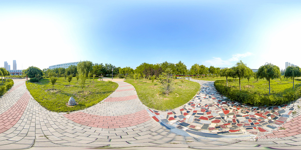 HDR ecological greening garden panorama texture
