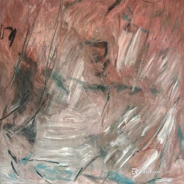 Retro Wind Pink Brown Abstract Oil Painting Wall Decoration texture