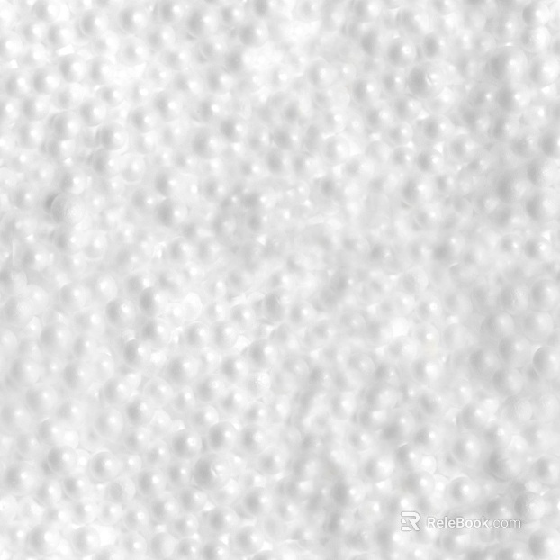 White foam particle cushioning packaging material texture