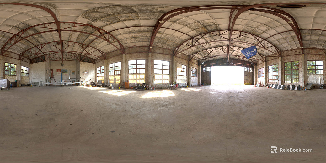 indoor aircraft repair plant day hdr texture