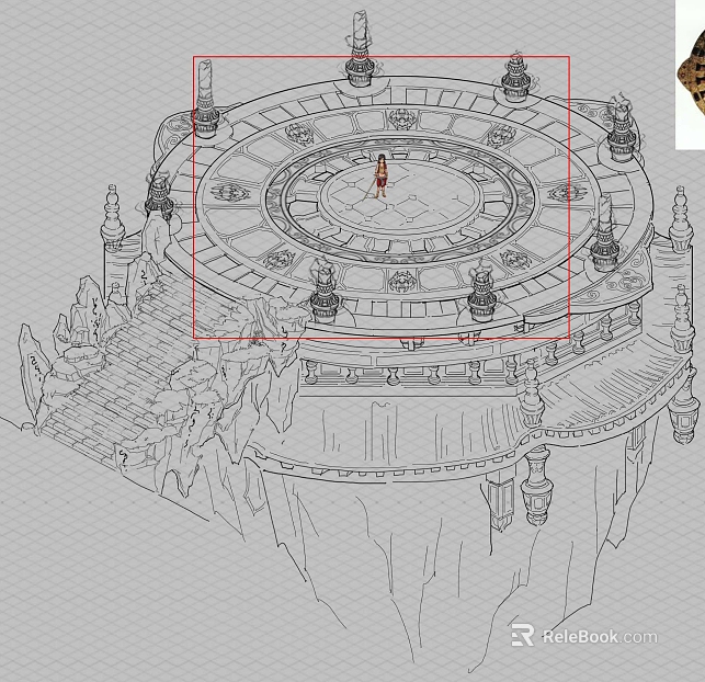 Archaic Stone Round Altar texture