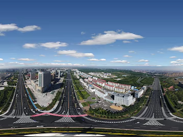 HDR city road traffic panorama texture (ID:ffach843103)