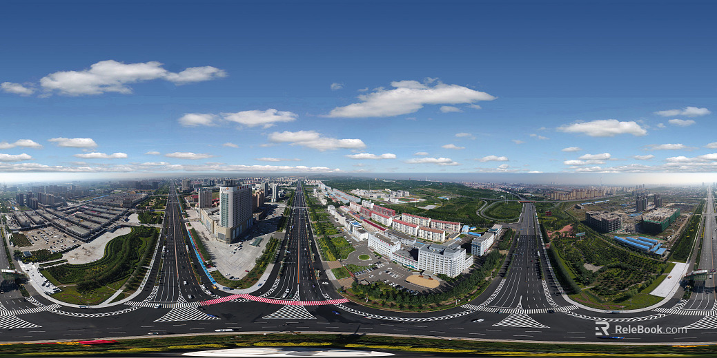HDR city road traffic panorama texture