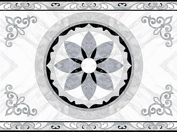 Marble patchwork round pattern black and white texture (ID:ffaeg53252)