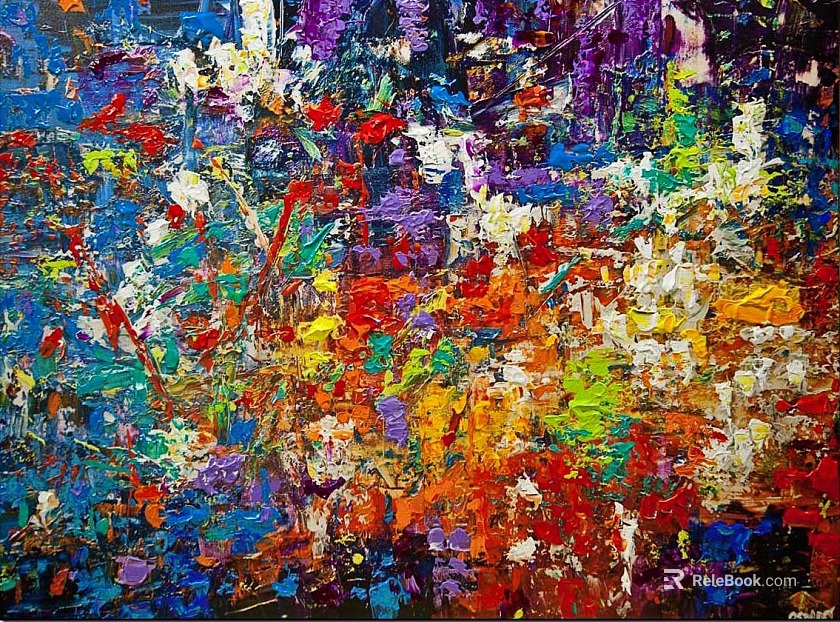 Abstract Color Oil Painting Decorative Painting texture