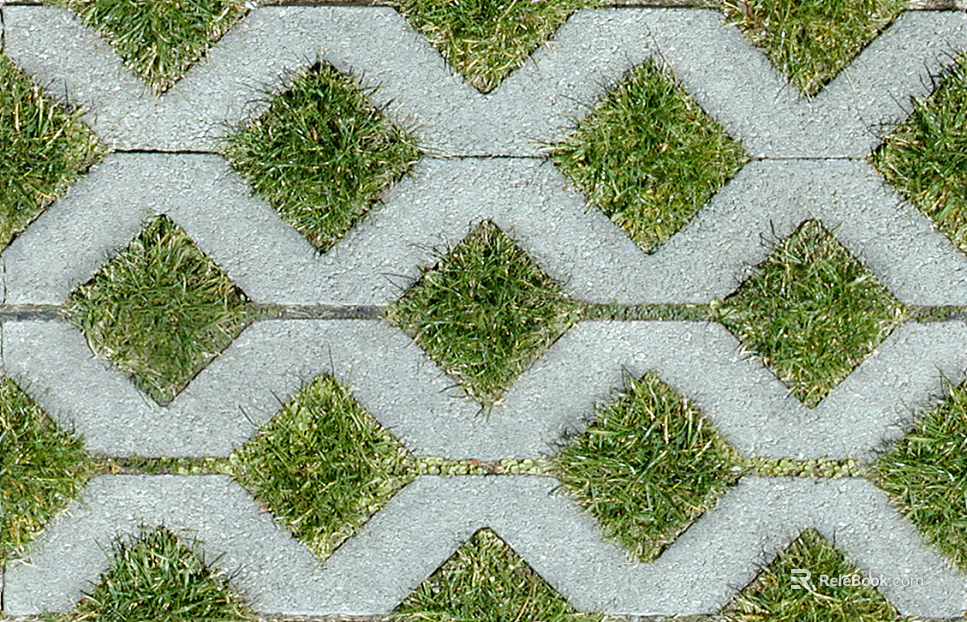grass-planting brick texture