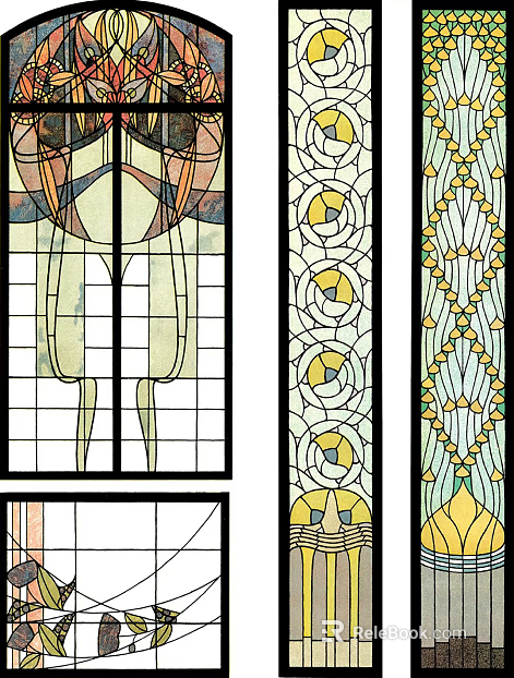 Retro colored pattern glass texture