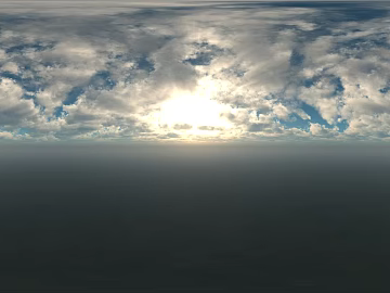 High Altitude Cloudy Sunset HDR 3d model