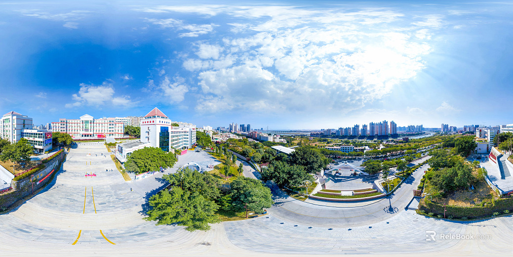 Urban ladder park bird's eye HDR texture