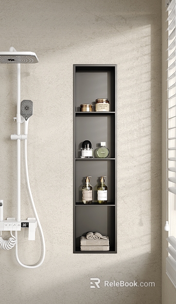 Beige micro cement bathroom wall texture