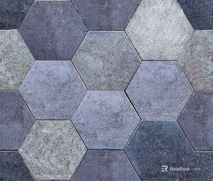 Hexagonal Brick Blue Hexagonal Brick Seamless texture