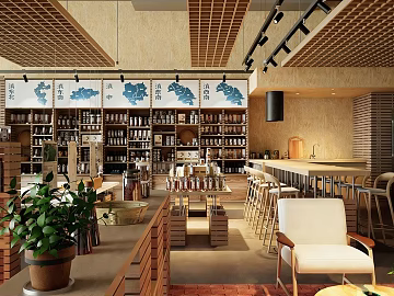 The interior space of the original wood-colored shops texture (ID:ffaeh249861)