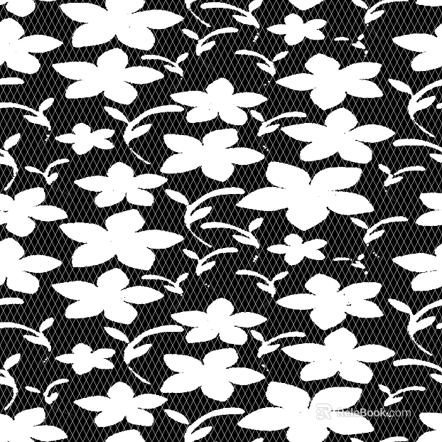 Printed Pattern Black Bump Mask texture