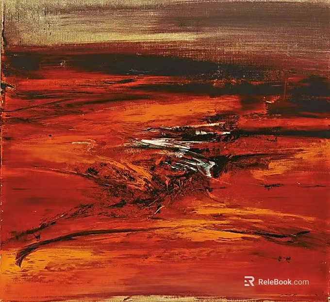 Red abstract texture oil painting texture