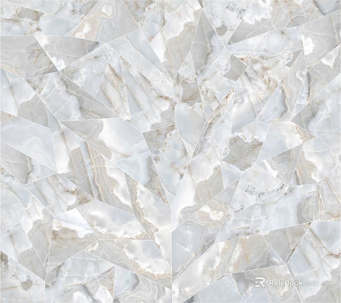 light blue Rock Slab Diamond Patchwork texture