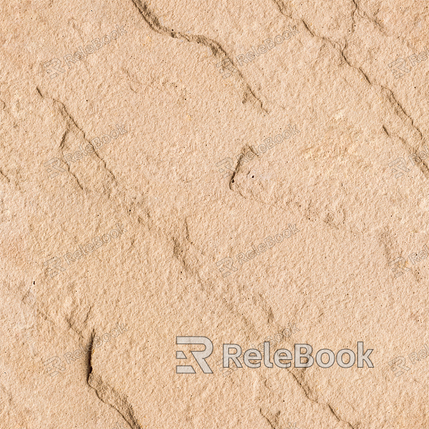 A coarse, natural stone texture with a blend of gray and beige tones, showcasing rugged surface with uneven cracks and crevices, imparting an authentic, earthy feel.