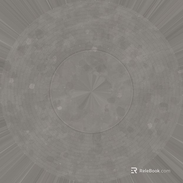 Gray round mosaic brick wall interior wall texture