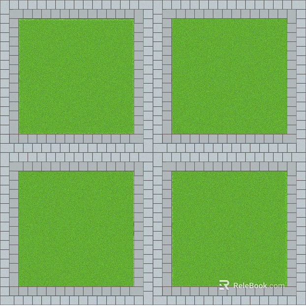 grass-planting brick texture