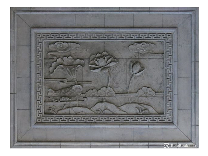 relief gray stone carving texture