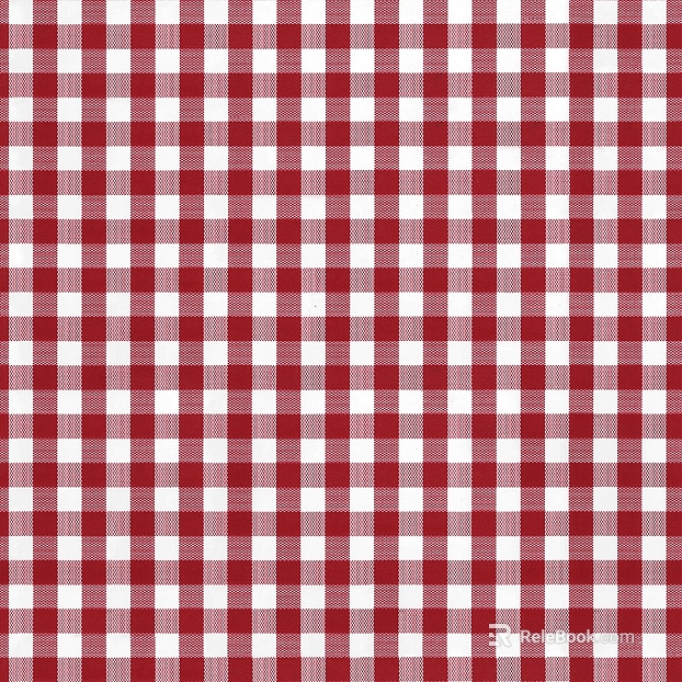 Red and white plaid soft fabric texture