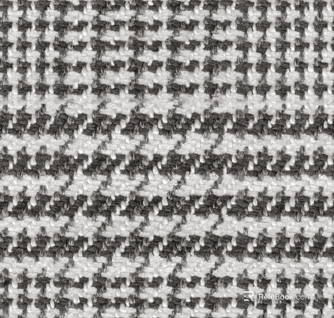 Black and white houndstooth fabric, soft furnishings fabric texture
