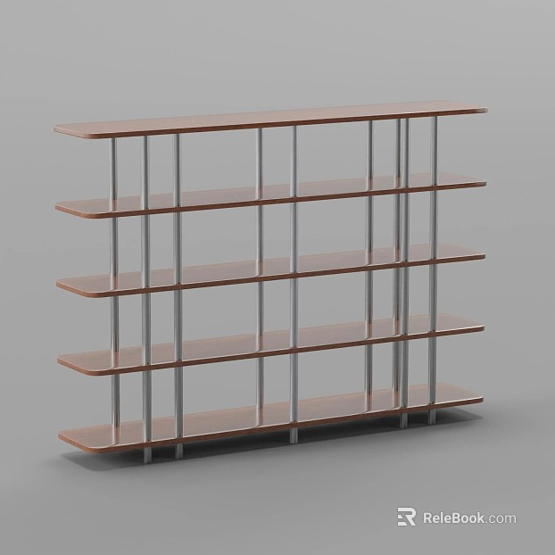 Light Brown Walnut Simple Style Storage Rack texture
