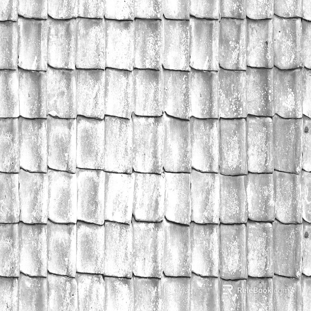 Off-white vintage tile roof decoration texture