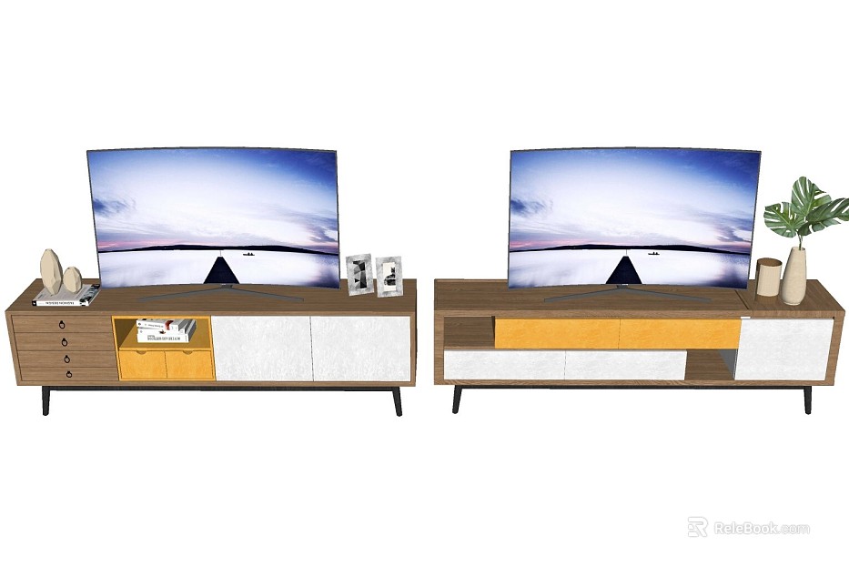 Nordic Style Wooden TV Cabinet Living Room Cabinet texture