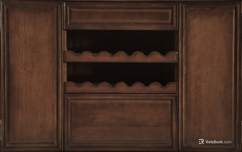 Cabinet creamy-white cabinet wood grain texture